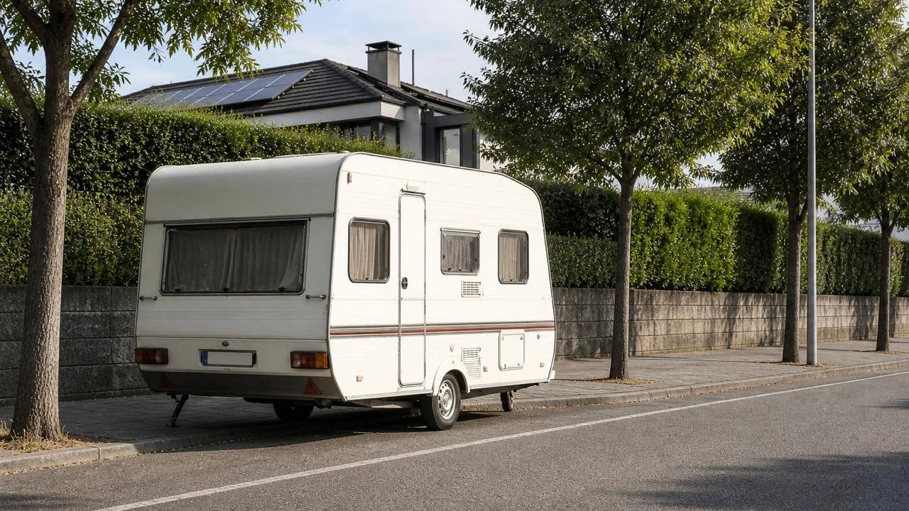 aparcar caravana en la calle